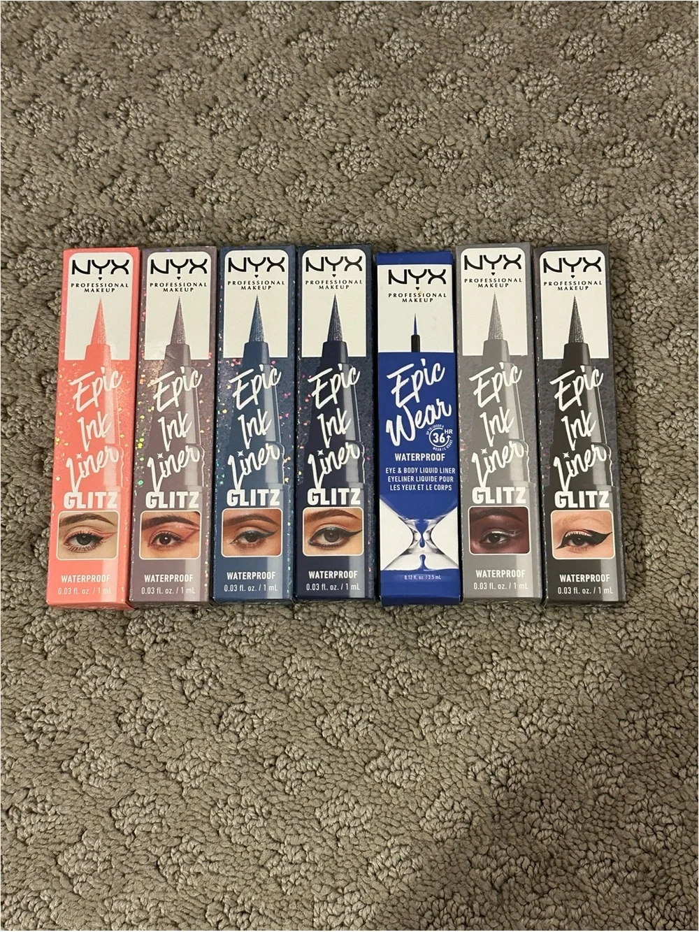 BRAND NEW NYX Makeup Epic Ink Liner Glitz Collection + Epic Wear Sapphire Bundle